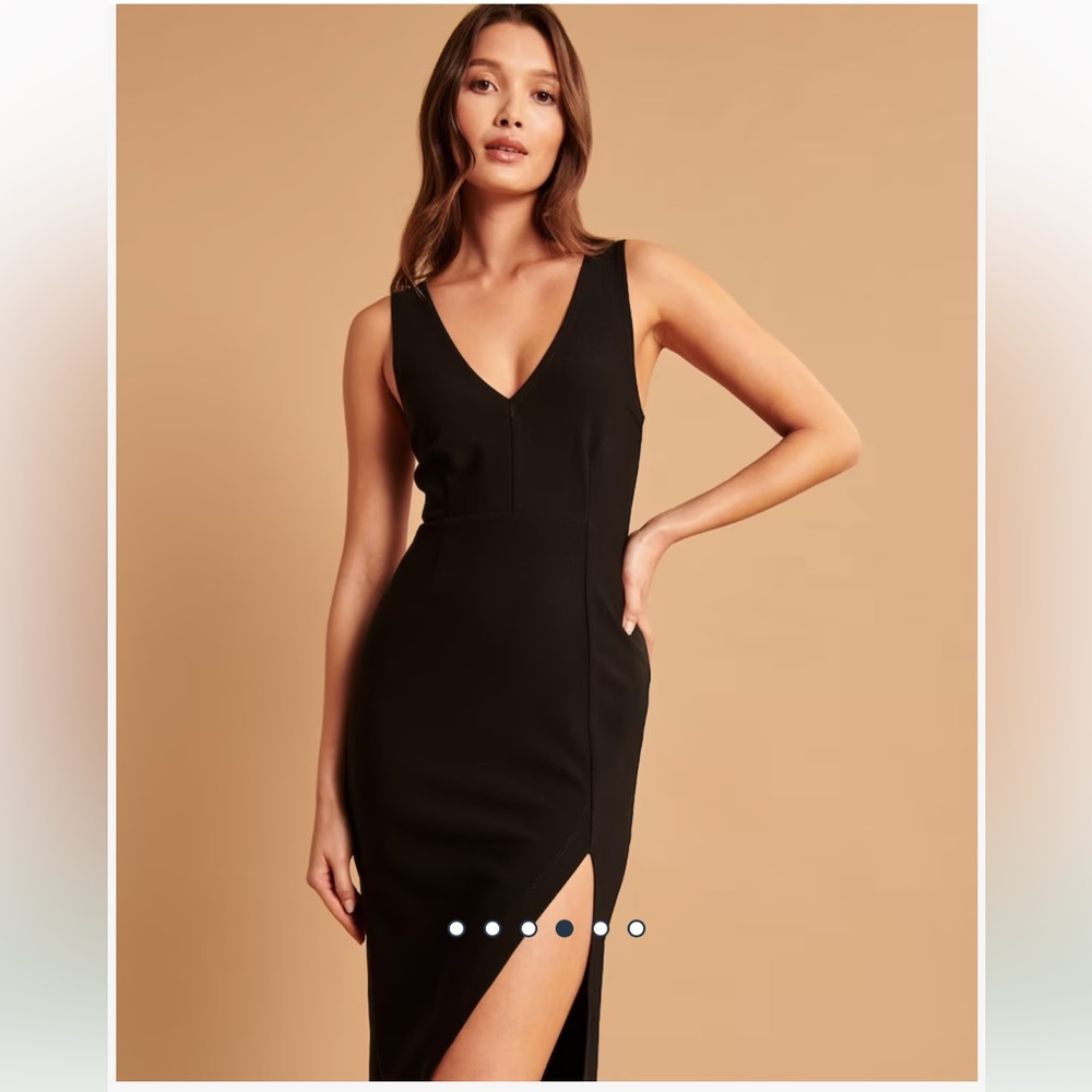 Abercrombie plunge V-neck midi-dress